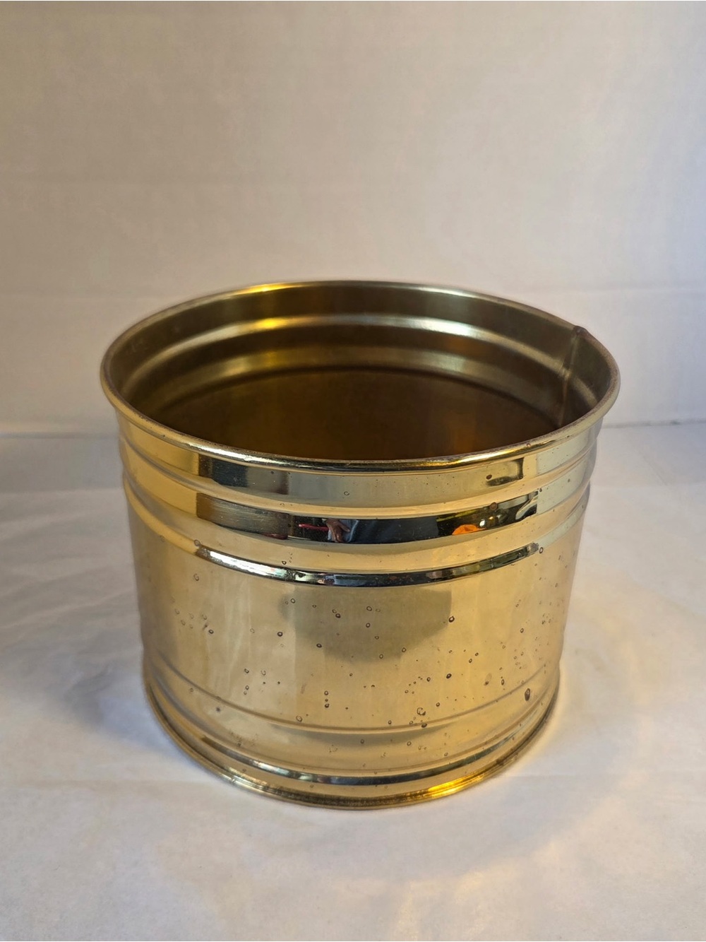 Vintage Bristol Brass Round Planter 5”